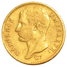 FRANCE, Napoléon I, 20 Francs, 1807, Paris, KM #A687.1, VF(30-35), Gold, Gadoury