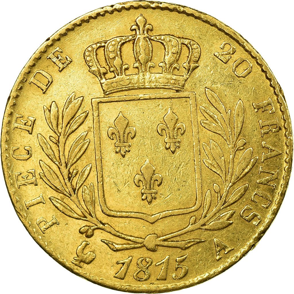 Coin, France, Louis XVIII, Louis XVIII, 20 Francs, 1815, Paris, EF(40-45), Gold