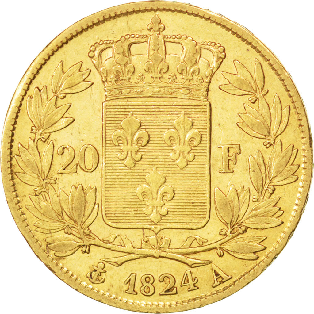 Monnaie, France, Louis XVIII, Louis XVIII, 20 Francs, 1824, Paris, TTB+, Or