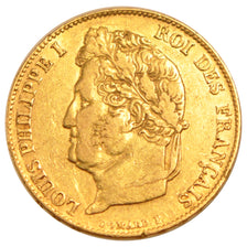 FRANCE, Louis-Philippe, 20 Francs, 1838, Paris, KM #750.1, EF(40-45), Gold,...