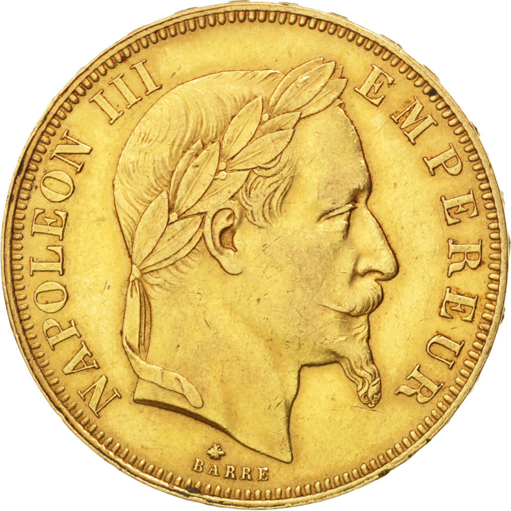 Munten, Frankrijk, Napoleon III, Napoléon III, 50 Francs, 1864, Paris, ZF+