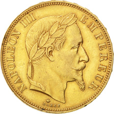 Munten, Frankrijk, Napoleon III, Napoléon III, 50 Francs, 1864, Paris, ZF+