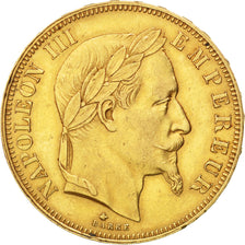 Monnaie, France, Napoleon III, Napoléon III, 50 Francs, 1864, Paris, TTB+, Or