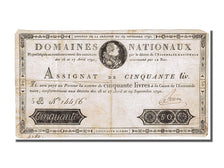 Billete, Francia, 50 Livres, 1790, Boivin, 1790-09-29, MBC, KM:A34, Lafaurie:129