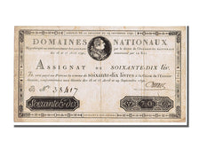 Banknote, France, 70 Livres, 1790, Burtel, 1790-09-29, AU(50-53), KM:A36