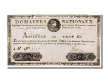 Billete, Francia, 100 Livres, 1791, 1791-06-19, MBC+, KM:A44A, Lafaurie:140