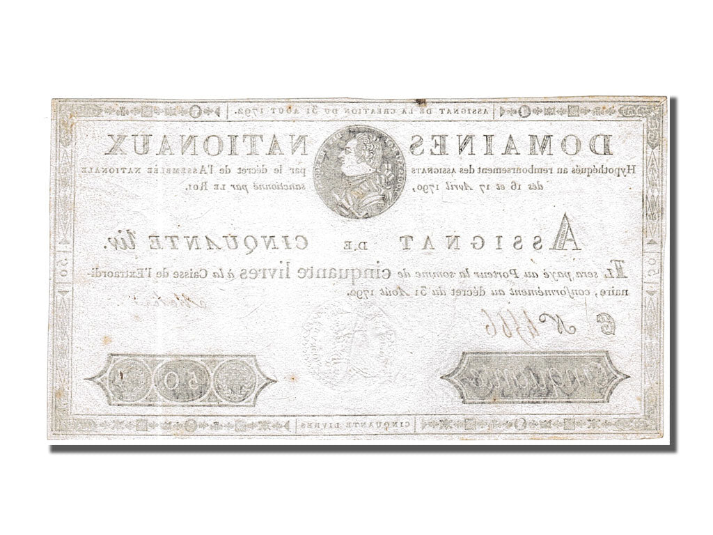 50 Livres type assignat à portrait