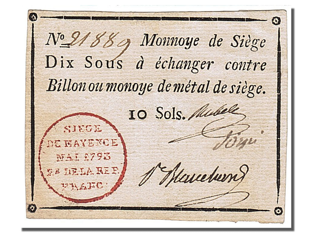 FRANCE, 10 Sols, 1793, 1793-05-01, AU(55-58), Lafaurie #241, FRANCE, 10 Sols,...