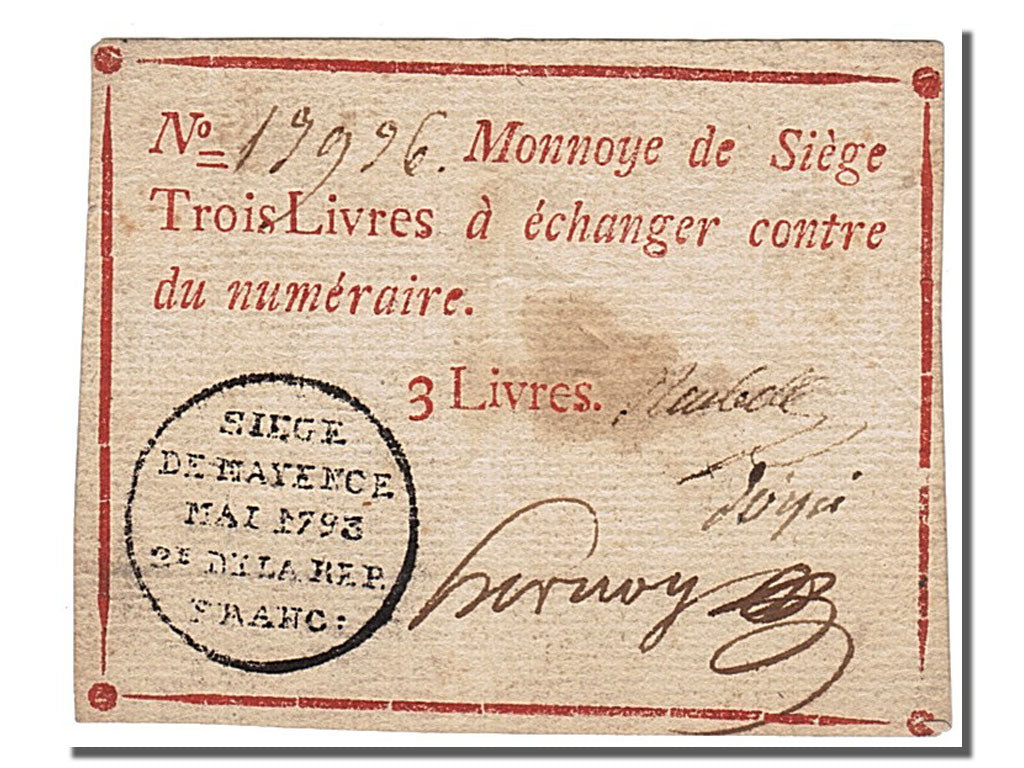 FRANCE, 3 Livres, 1793, 1793-05-01, EF(40-45), Lafaurie #242, FRANCE, 3 Livres,.