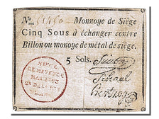 Banknote, Germany, 5 Sous, 1793, EF(40-45), KM:S1475a, Lafaurie:243