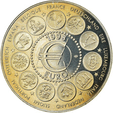 Francja, Medal, Ecu Europa, Polityka, społeczeństwo, wojna, 1998, MS(65-70)