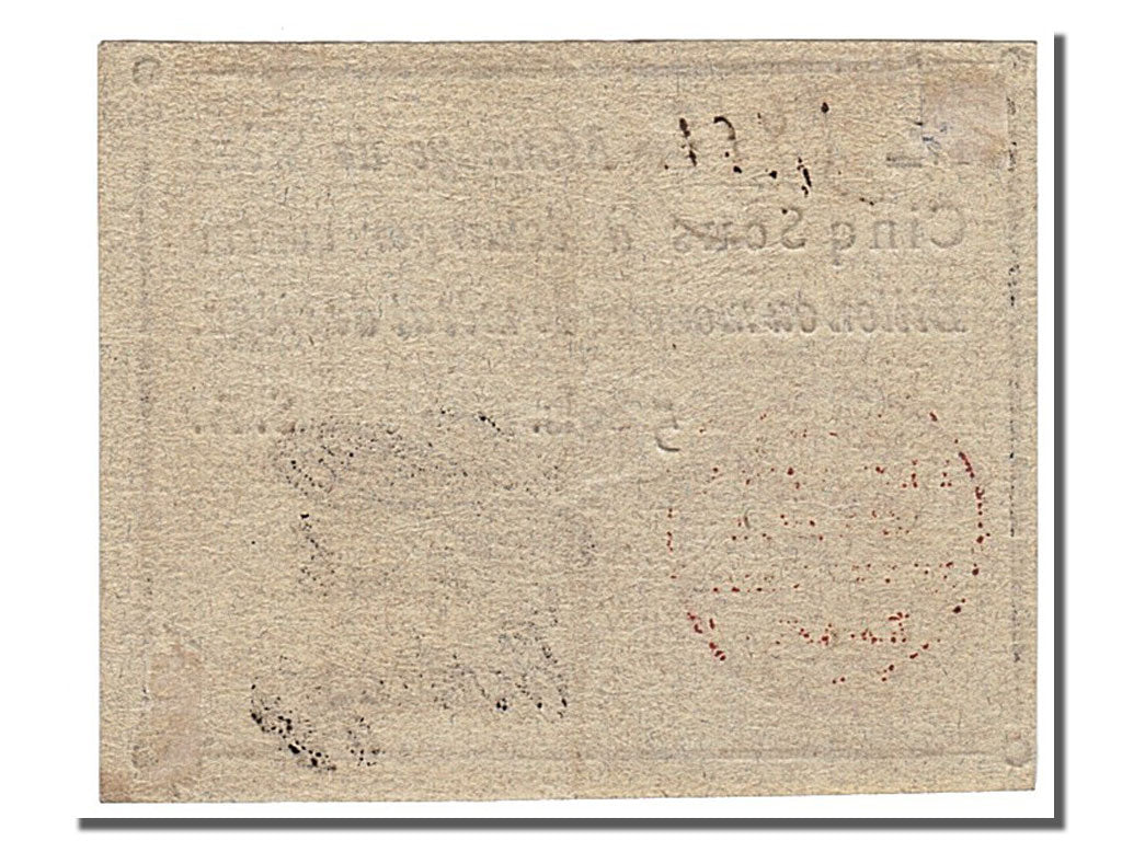FRANCE, 5 Sols, 1793, 1793-05-01, AU(55-58), Lafaurie #246, FRANCE, 5 Sols,...