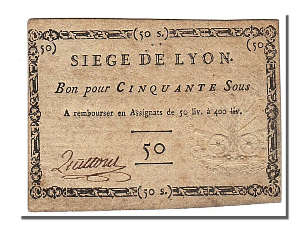 France, 50 Sous, 1793, KM #S302, 1793-09-19, UNC(63), Lafaurie #254, France, 50.