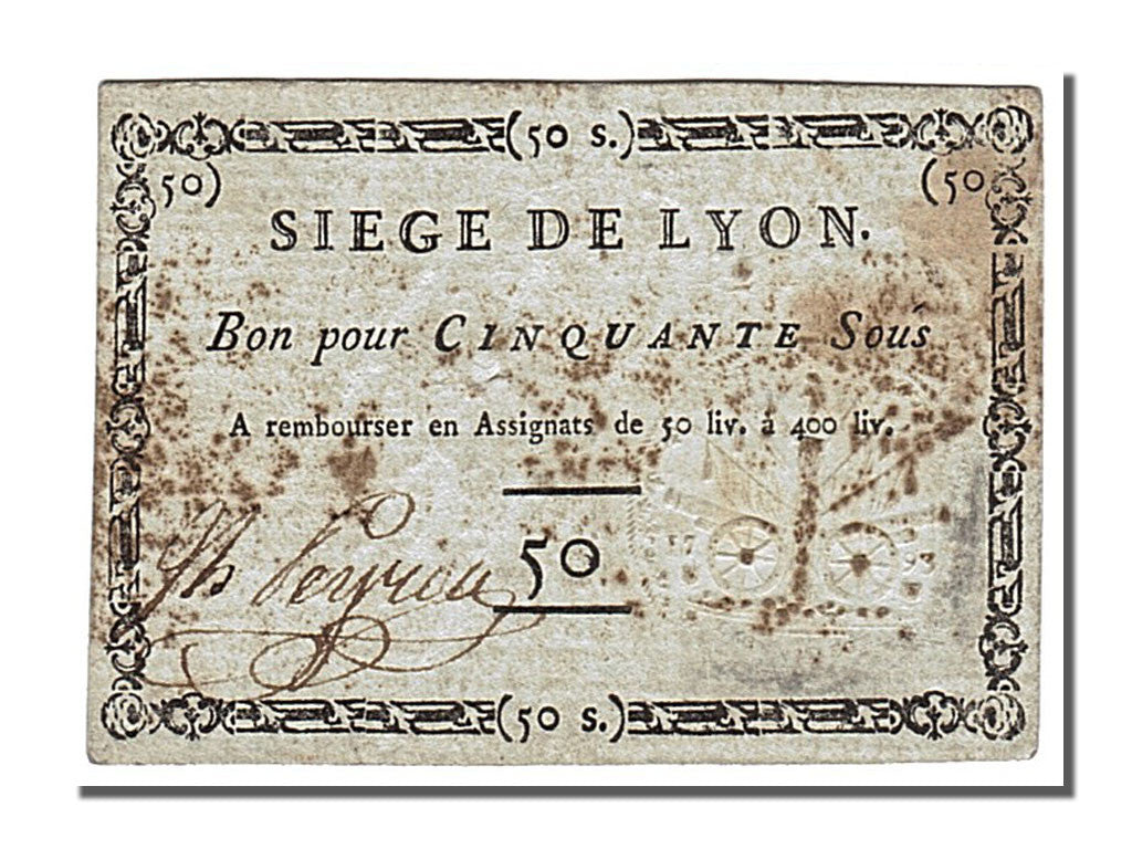 Banknote, France, 50 Sous, 1793, EF(40-45), KM:S302, Lafaurie:254b