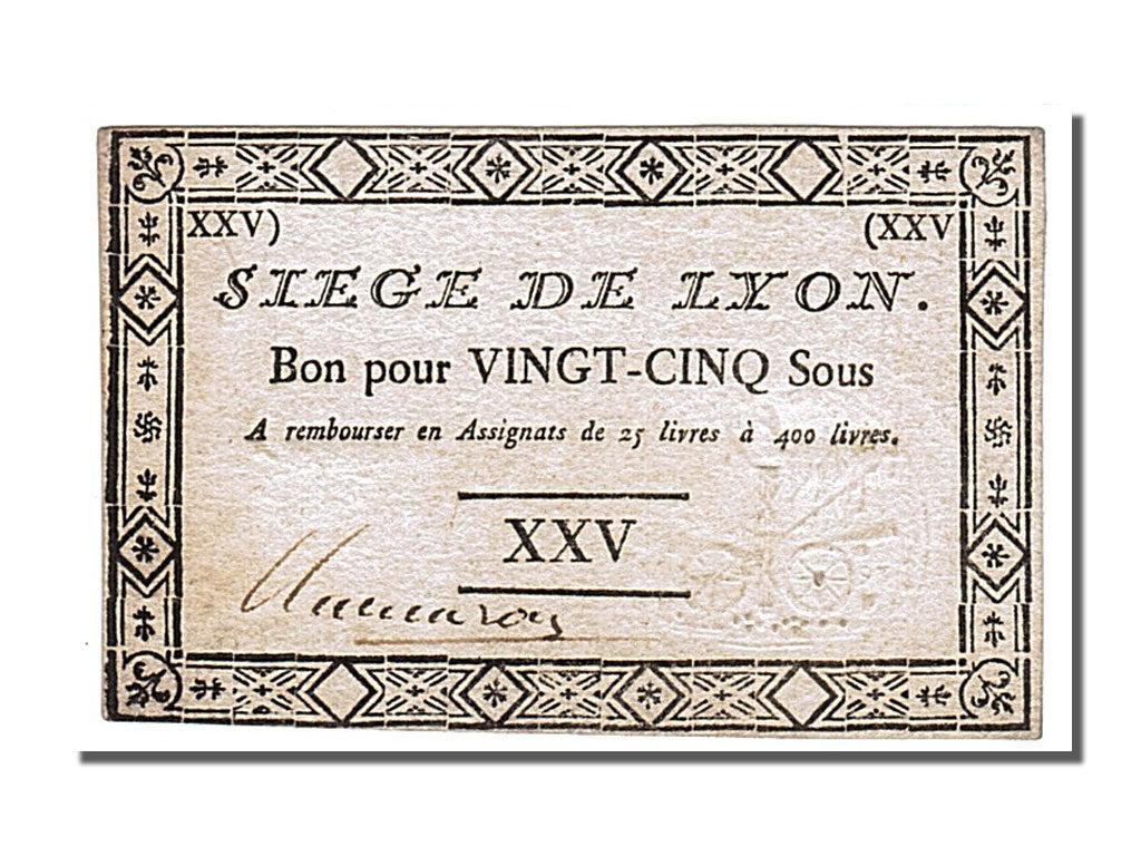 FRANCE, 25 Sous, 1793, 1793-09-19, EF(40-45), Lafaurie #255, FRANCE, 25 Sous,...
