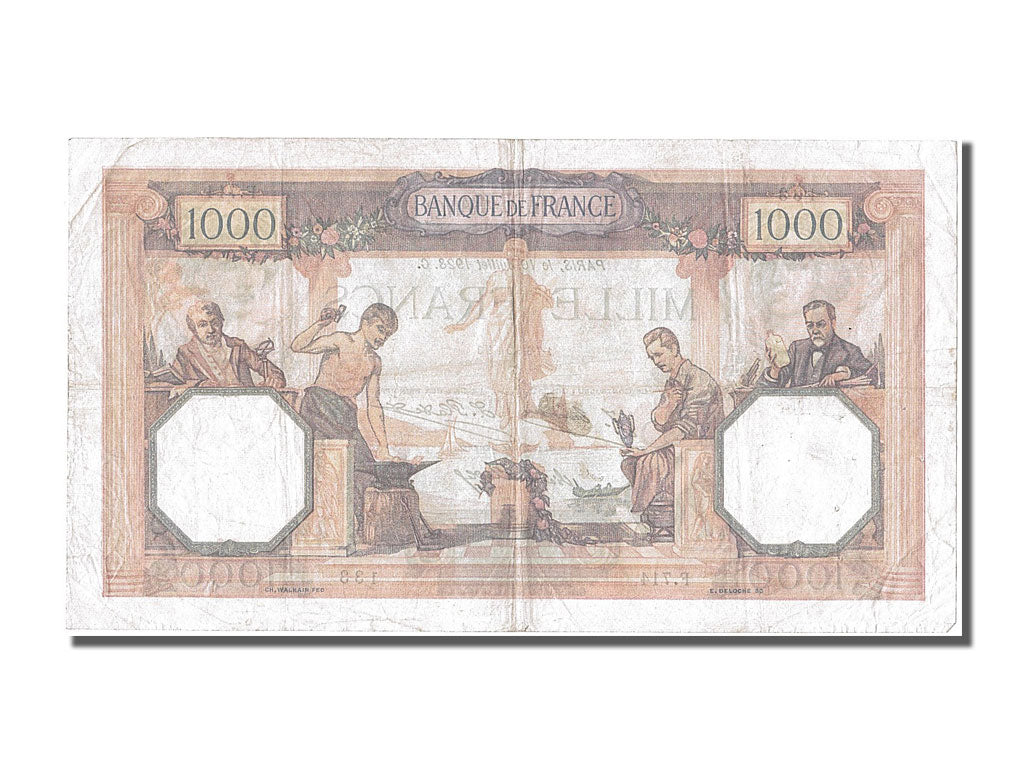 Francia, 1000 Francs, 1 000 F 1927-1940 ''Cérès et Mercure'', 1928, KM:79a,...