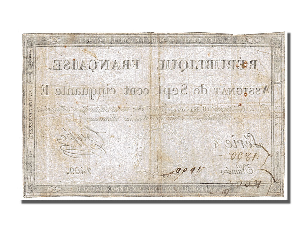 FRANCE, 750 Francs, 1795, 1795-01-07, EF(40-45), Lafaurie #174, FRANCE, 750...