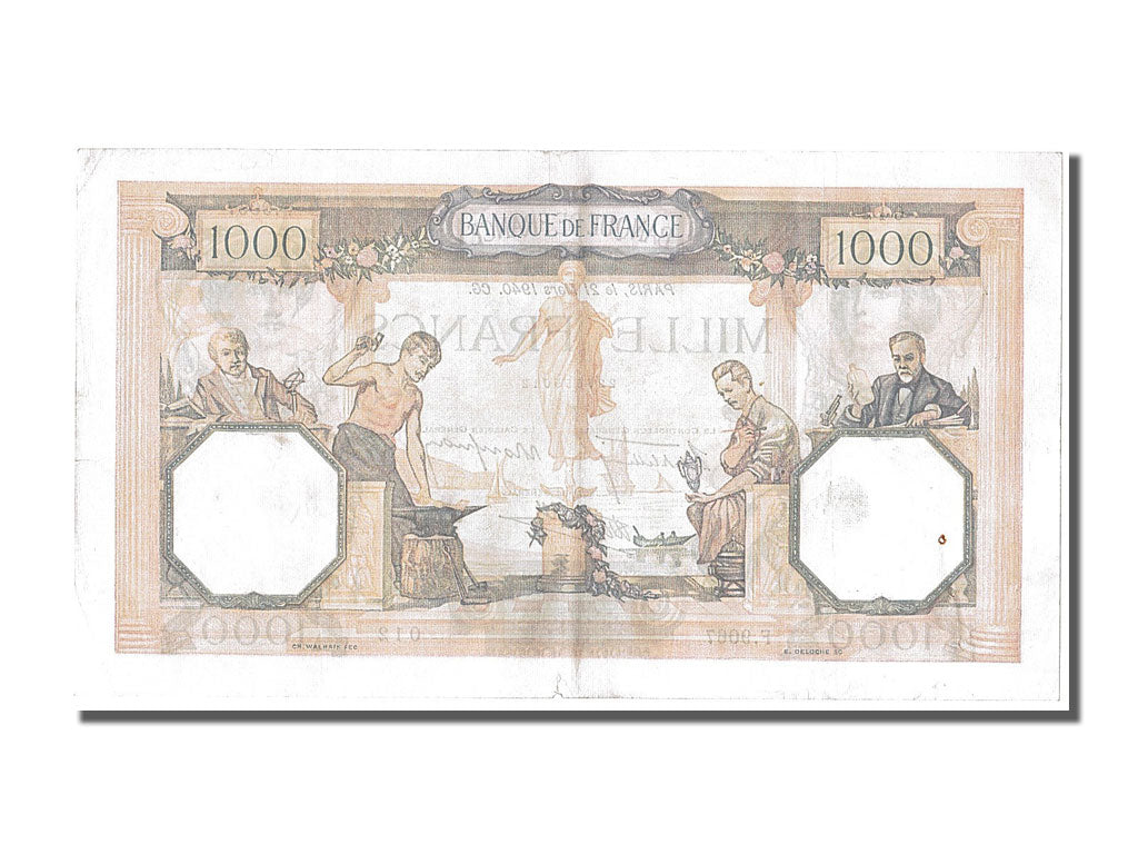 Banknot, Francja, 500 Francs, Cérès et Mercure, 1940, 1940-03-21, AU(50-53)