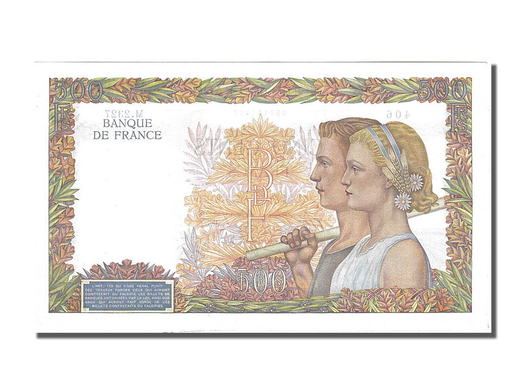 France, 500 Francs, 500 F 1940-1944 ''La Paix'', 1941, KM #95b, 1941-02-06,...