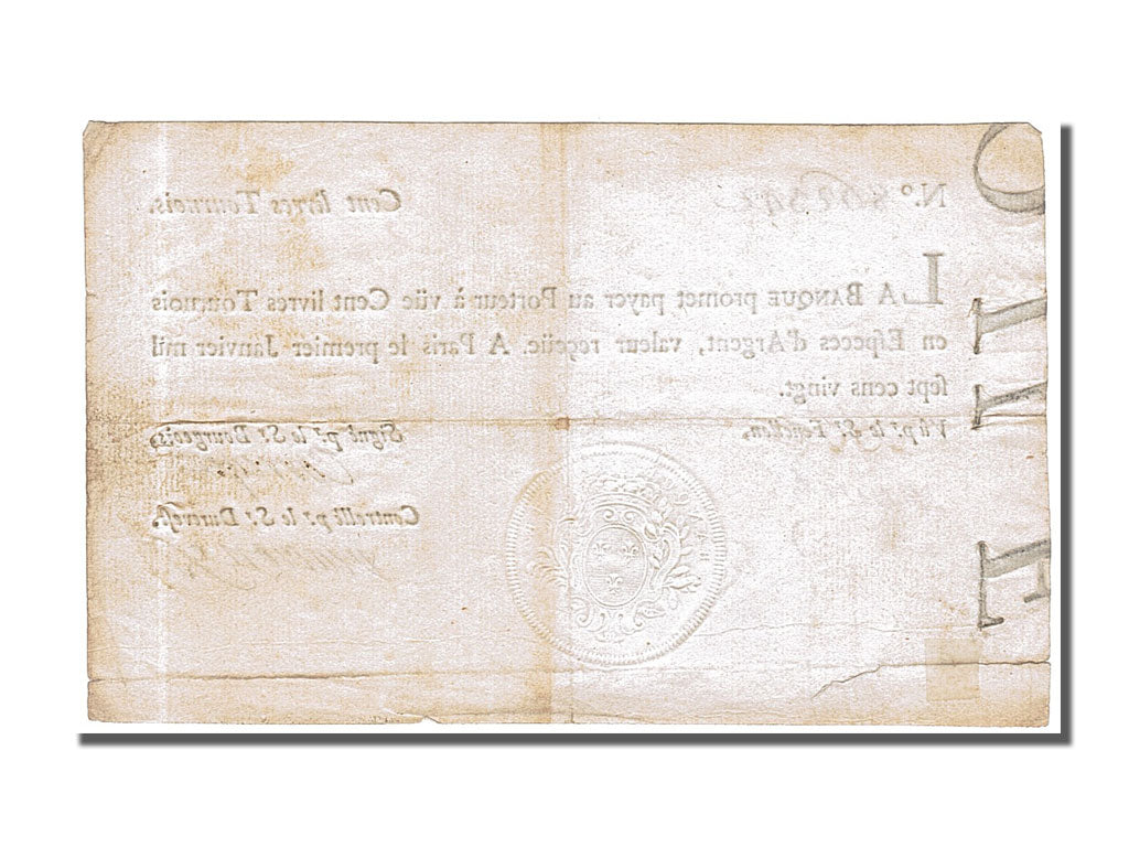 FRANCE, 100 Livres, 1720, 1720-01-01, EF(40-45), Lafaurie #90, FRANCE, 100...