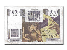 Geldschein, Frankreich, 500 Francs, 500 F 1945-1953 ''Chateaubriand'', 1946