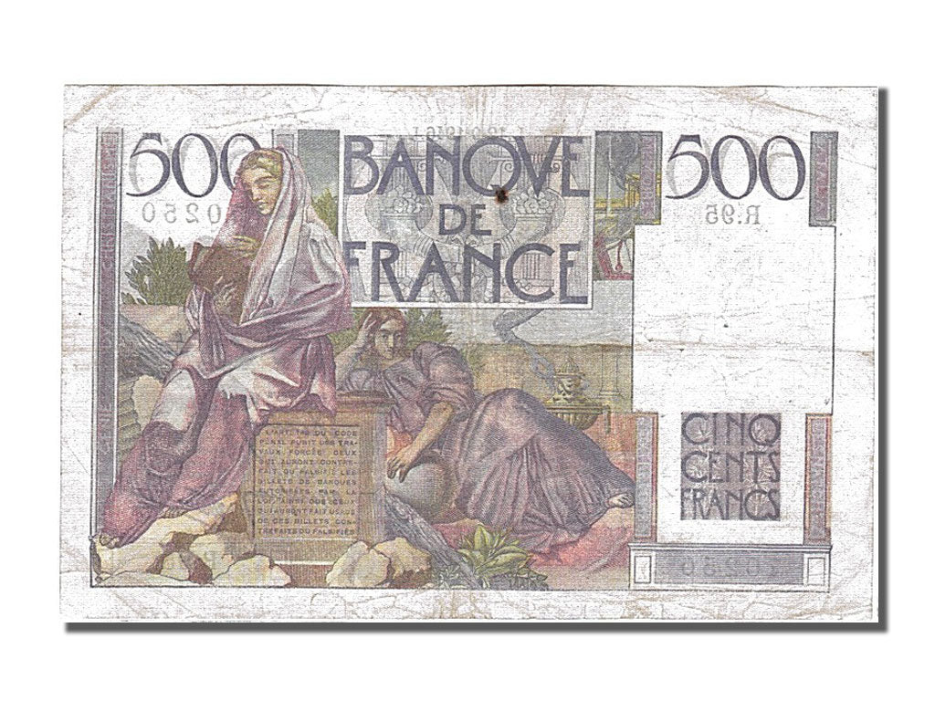 Banknote, France, 500 Francs, 500 F 1945-1953 ''Chateaubriand'', 1946