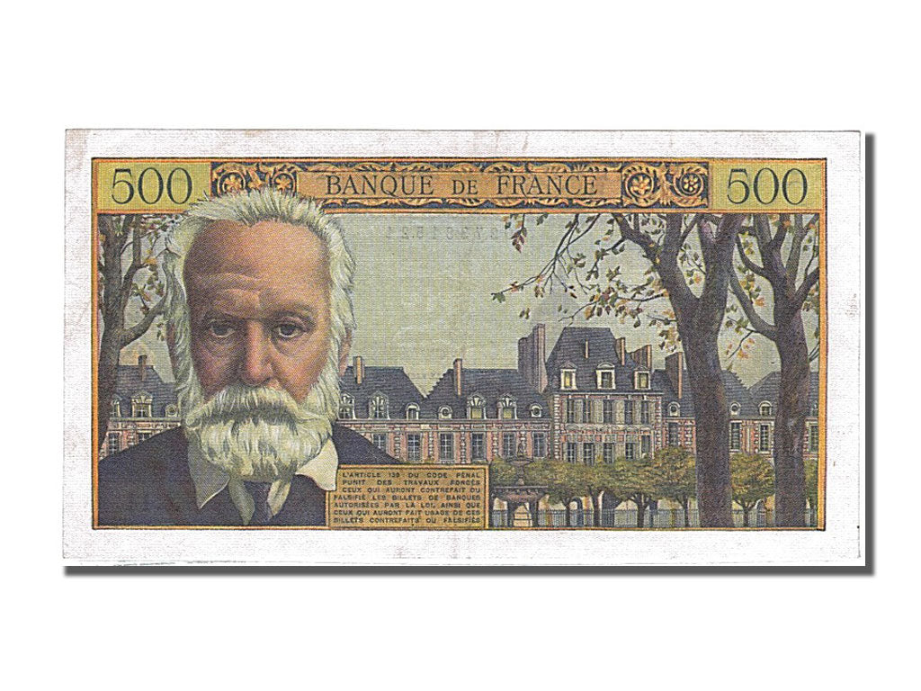 Banknote, France, 500 Francs, 500 F 1954-1958 ''Victor Hugo'', 1954, 1954-03-04