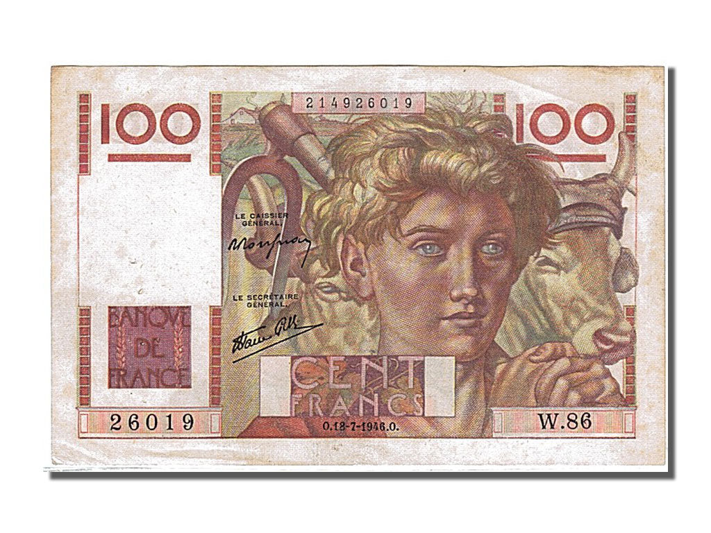FRANCE, 100 Francs, 100 F 1945-1954 ''Jeune Paysan'', 1946, 1946-07-18,...