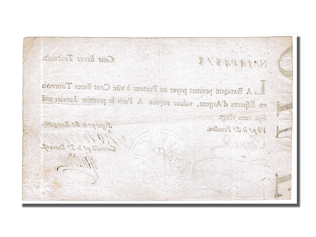 France, 100 Livres, 1720, KM #A17b, 1720-01-01, AU(55-58), Lafaurie #90,...