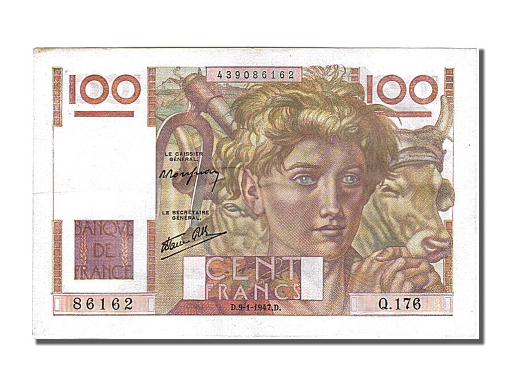 FRANCE, 100 Francs, 100 F 1945-1954 ''Jeune Paysan'', 1947, 1947-01-09,...