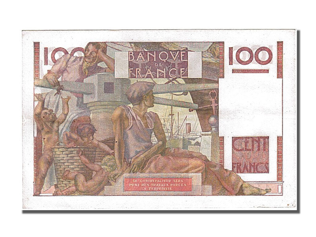 Banknote, France, 100 Francs, 100 F 1945-1954 ''Jeune Paysan'', 1948