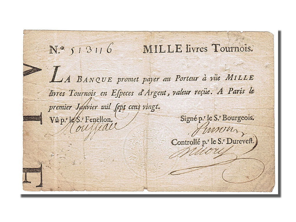 1000 Livres type Banque Royale