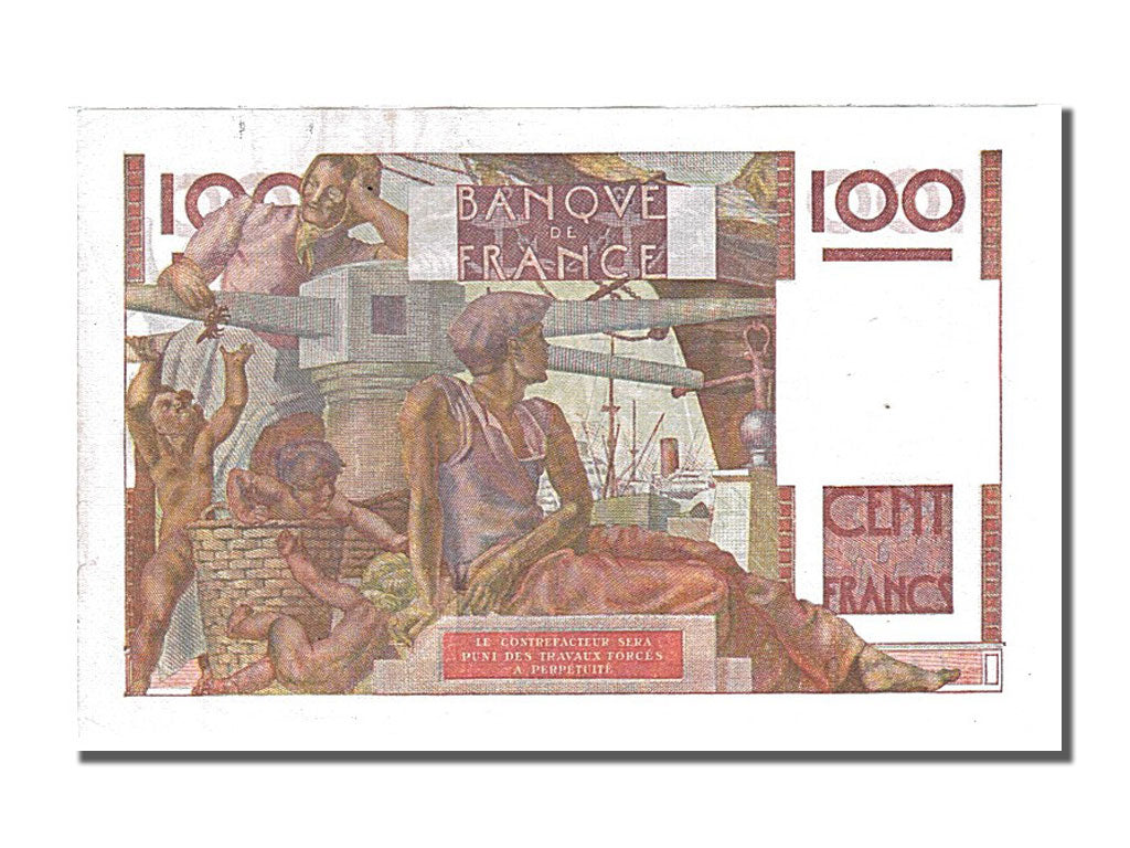 France, 100 Francs, 100 F 1945-1954 ''Jeune Paysan'', 1952, KM #128d,...