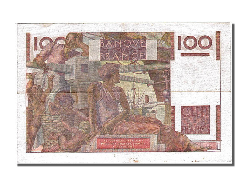 France, 100 Francs, 100 F 1945-1954 ''Jeune Paysan'', 1954, KM #128d,...