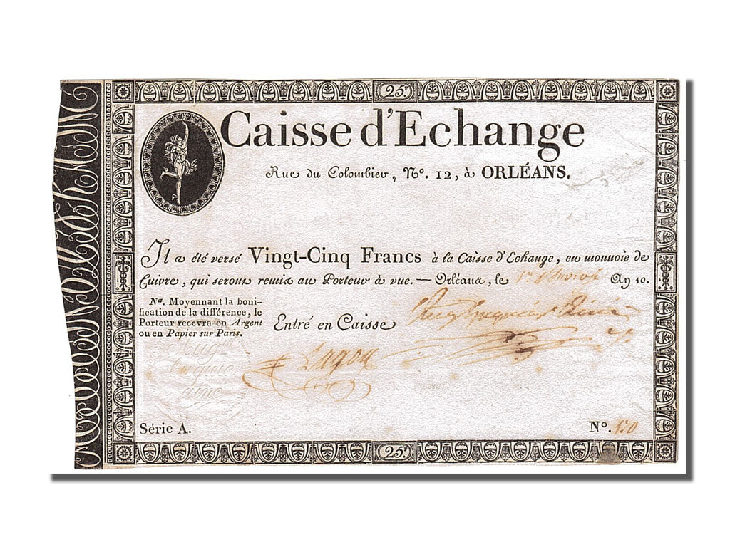 France, 25 Francs, 1802, KM #S231a, 1802-01-21, UNC(60-62), France, 25 Francs,..
