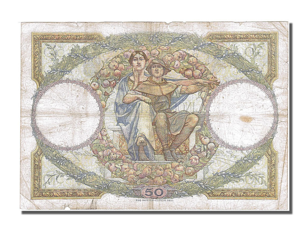 France, 50 Francs, 50 F 1927-1934 ''Luc Olivier Merson'', 1928, KM #77a,...