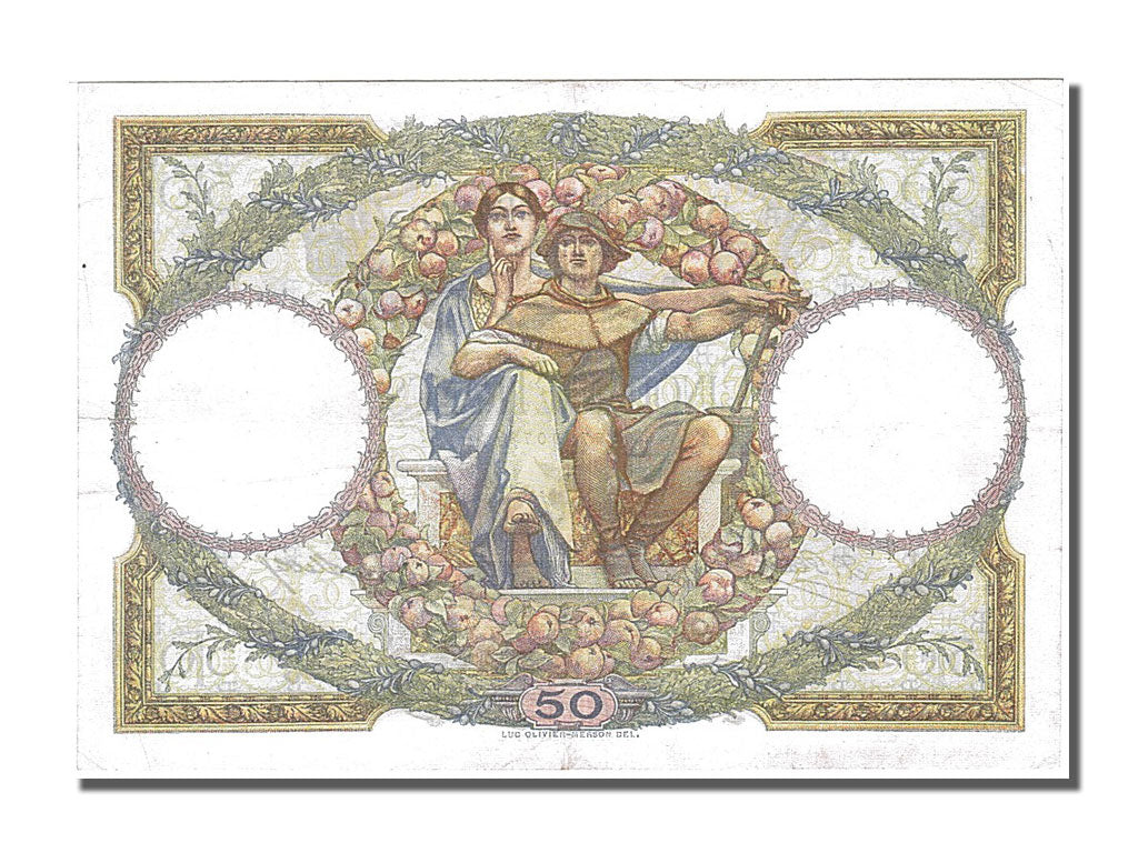France, 50 Francs, 50 F 1927-1934 ''Luc Olivier Merson'', 1928, KM #77a,...