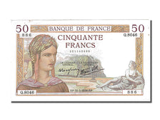 France, 50 Francs, 50 F 1934-1940 ''Cérès'', 1938, KM #85b, 1938-03-31, UNC(63),