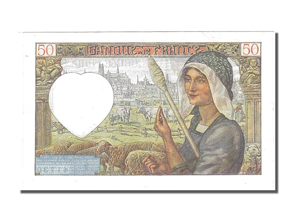 France, 50 Francs, 50 F 1940-1942 ''Jacques Coeur'', 1941, KM #93, 1941-07-17,..