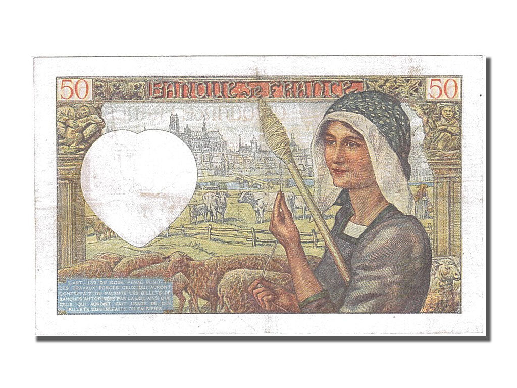 Francia, 50 Francs, 50 F 1940-1942 ''Jacques Coeur'', 1941, KM:93, 1941-12-18...