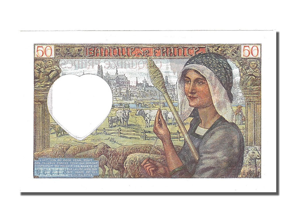 France, 50 Francs, 50 F 1940-1942 ''Jacques Coeur'', 1942, KM #93, 1942-01-08,..