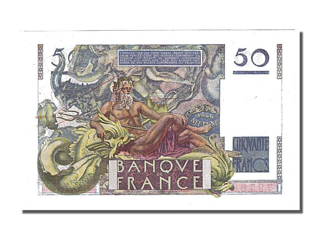 Banknote, France, 50 Francs, 50 F 1946-1951 ''Le Verrier'', 1947, 1947-06-12