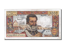 Banknote, France, 5000 Francs, 5 000 F 1957-1958 ''Henri IV'', 1957, 1957-10-03