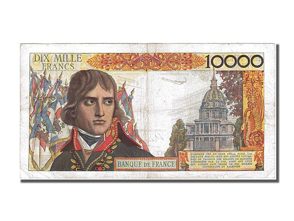 France, 10,000 Francs, 10 000 F 1955-1958 ''Bonaparte'', 1957, KM #136b,...