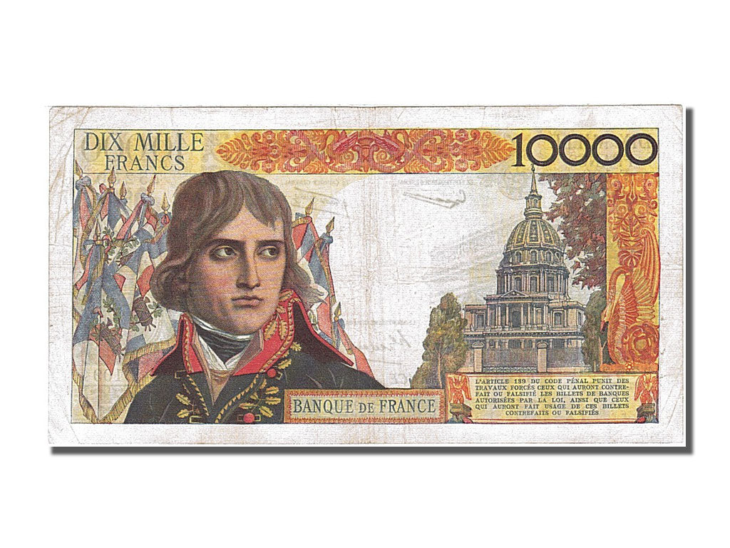 France, 10,000 Francs, 10 000 F 1955-1958 ''Bonaparte'', 1958, KM #136b,...