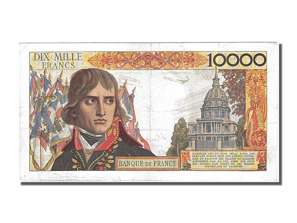 France, 10,000 Francs, 10 000 F 1955-1958 ''Bonaparte'', 1958, KM #136b,...