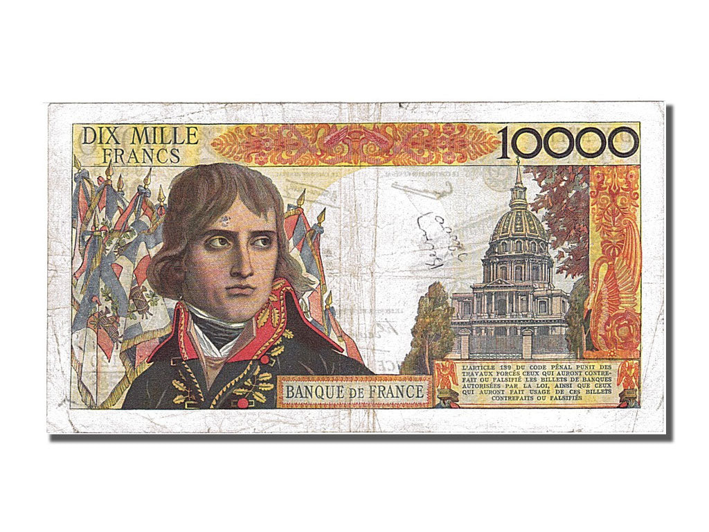 France, 10,000 Francs, 10 000 F 1955-1958 ''Bonaparte'', 1958, KM #136b,...