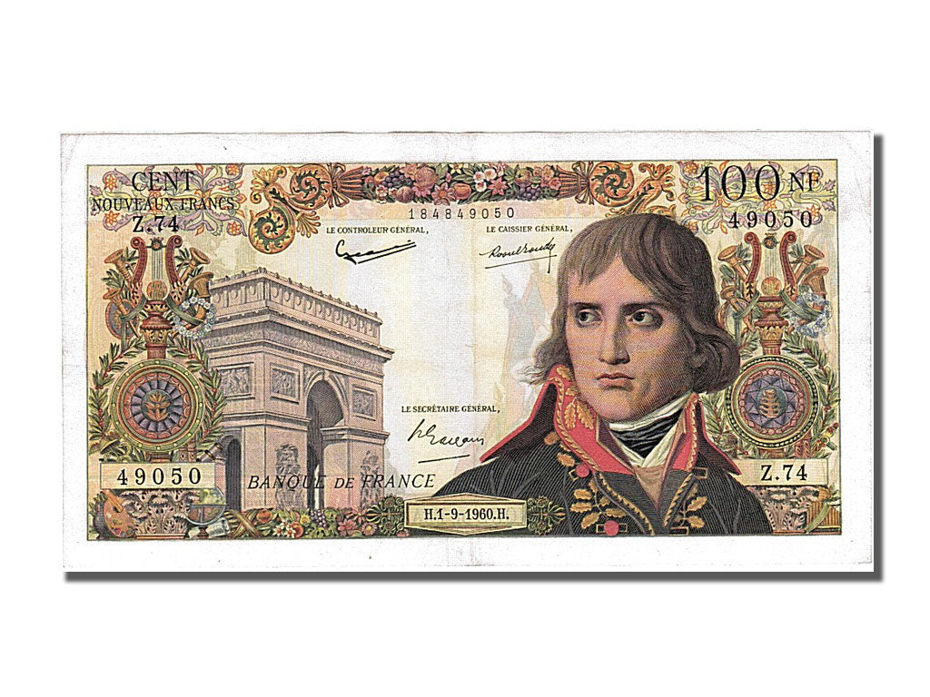 France, 100 Nouveaux Francs, 100 NF 1959-1964 ''Bonaparte'', 1960, KM #144a,...