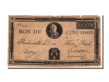 FRANCE, 100 Livres, 1793, EF(40-45), Lafaurie #278, FRANCE, 100 Livres, 1793,...