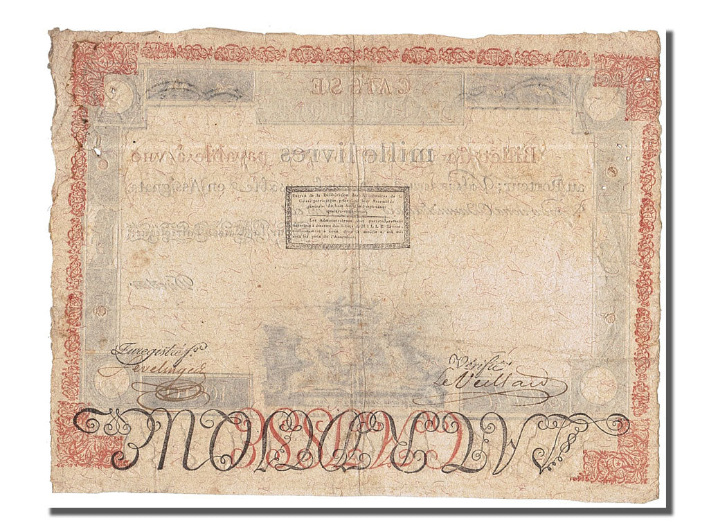 FRANCE, 1000 Livres, 1792, AU(55-58), FRANCE, 1000 Livres, 1792, AU(55-58)